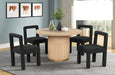 Mariano Furniture - CD040 - 5 Piece Round Dining Table Set in Black - BM-CD040B5 - GreatFurnitureDeal
