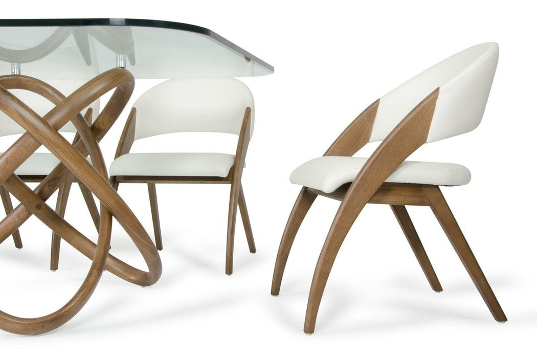 VIG Furniture - Modrest Lucas Mid-Century Cream & Walnut Dining Chairs (set of 2) - VGCSCH-16029-CRM
