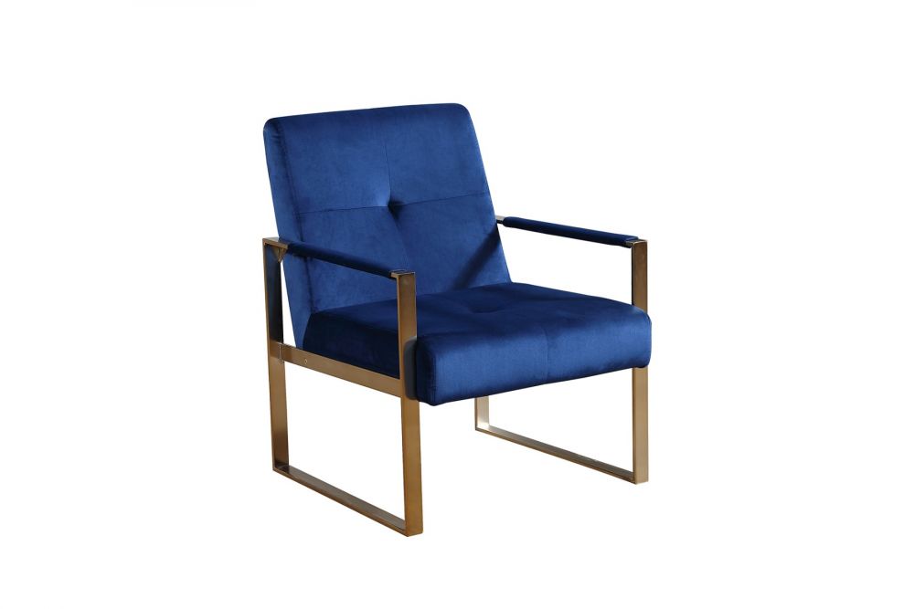 American Eagle Furniture - CH-R208A Navy Blue Chair - CH-R208A-NB - GreatFurnitureDeal