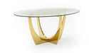 VIG Furniture - Modrest Chambers Glass & Gold Dining Table - VGGM-DT-DOLORES-DT - GreatFurnitureDeal