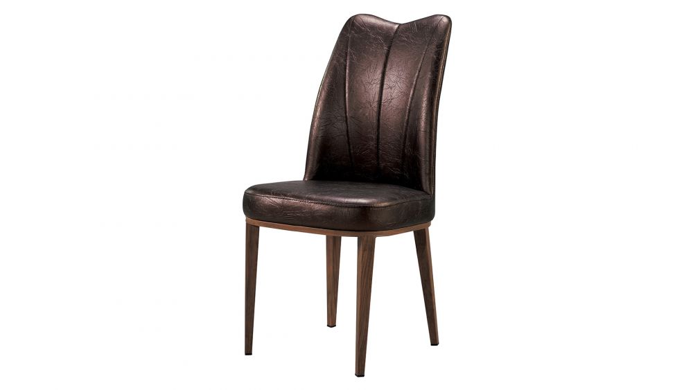 American Eagle Furniture - D519 Dark Brown PU Dining Chair (Set of 2) - CK-D519-DB