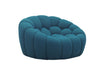 VIG Furniture - Divani Casa Yolonda - Modern Curved Dark Teal Fabric Chair - VGEV2126C-CHR-C-15 - GreatFurnitureDeal