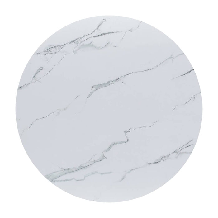 Mariano Furniture - 5 Piece Round Faux Marble Dining Set in Cream/Gold - BQ-D235-4SC256 - GreatFurnitureDeal