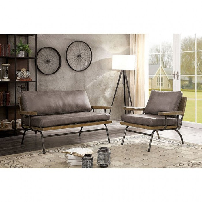 Furniture of America - Santiago Loveseat in Ash Brown - CM6077BR-LV - GreatFurnitureDeal