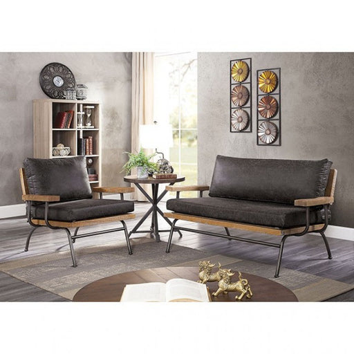 Furniture of America - Santiago Loveseat in Dark Gray - CM6077GY-LV - GreatFurnitureDeal