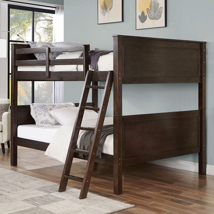 Furniture of America - Stamos Full Bunk Bed in Walnut - CM-BK658WN-FF-BED - GreatFurnitureDeal