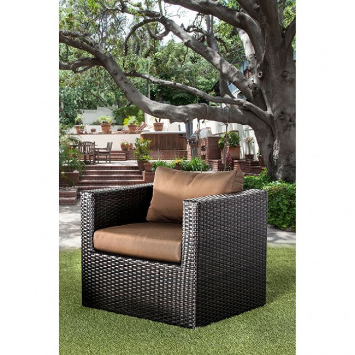 Furniture of America - Olina Patio Sofa Set in Brown, Espresso - CM-OS1820BR - GreatFurnitureDeal