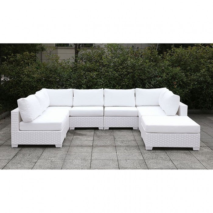 Furniture of America - Somani U-Sectional in White - CM-OS2128WH-SET3