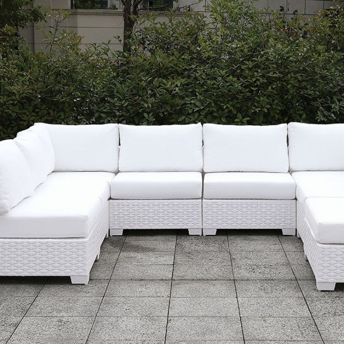 Furniture of America - Somani U-Sectional in White - CM-OS2128WH-SET3