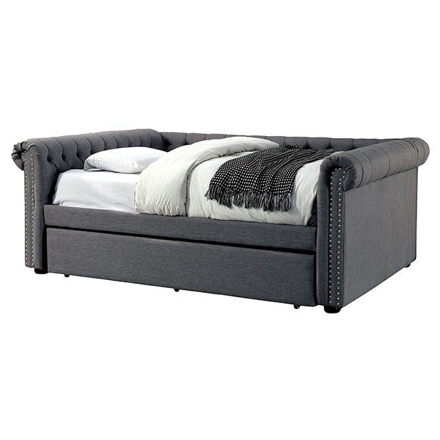 Furniture of America - Susanna Daybed w/ Trundle in Gray - CM1739BK - GreatFurnitureDeal