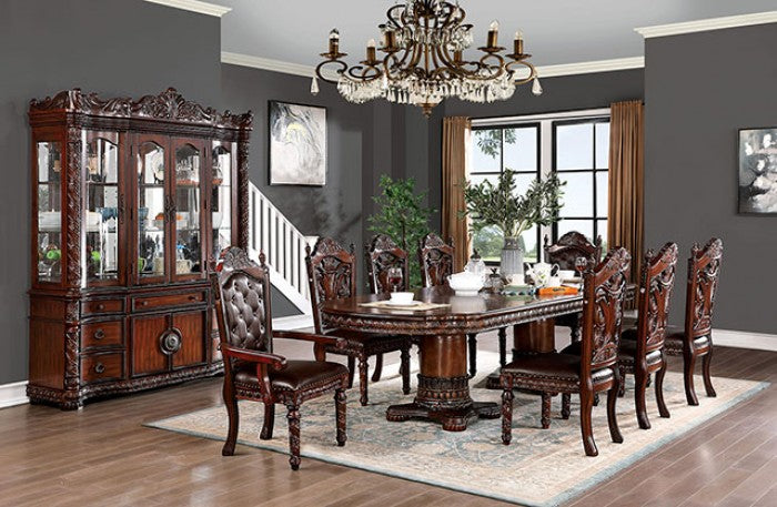 Furniture of America - Canyonville 9 Piece Dining Room Set in Brown Cherry - CM3144T-9SET