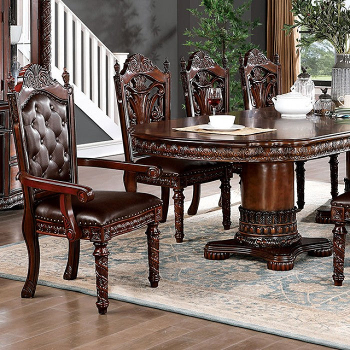 Furniture of America - Canyonville 8 Piece Dining Room Set in Brown Cherry - CM3144T-8SET - GreatFurnitureDeal