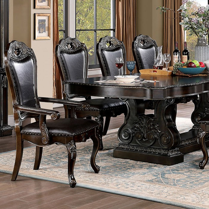 Furniture of America - Lombardy 7 Piece Dining Room Set in Walnut - CM3146T-7SET - GreatFurnitureDeal