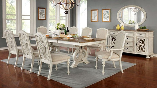 Furniture of America - Arcadia Dining Table in Antique White - CM3150WH-T-TABLE - GreatFurnitureDeal