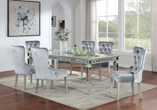 Furniture of America - Adalia Dining Table in Silver/Dark Gray - CM3241SV-T - GreatFurnitureDeal