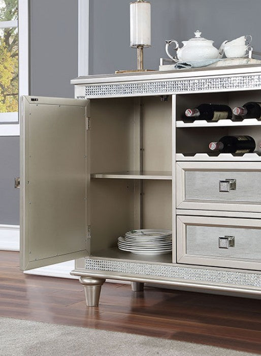 Furniture of America - Cathalina Server in Silver - CM3541SV-SV - GreatFurnitureDeal