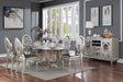 Furniture of America - Cathalina 10 Piece Dining Room Set in Silver - CM3541SV-T-TABLE-10SET - GreatFurnitureDeal