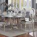 Furniture of America - Cathalina 10 Piece Dining Room Set in Silver - CM3541SV-T-TABLE-10SET - GreatFurnitureDeal