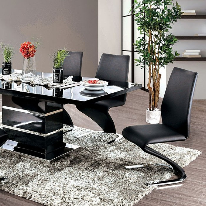 Furniture of America - Midvale 9 Piece Dining Table Set in Black - CM3650BK-T-9SET
