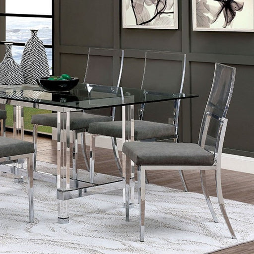 Furniture of America - Casper Dining Table in Chrome - CM3654T-TABLE - GreatFurnitureDeal