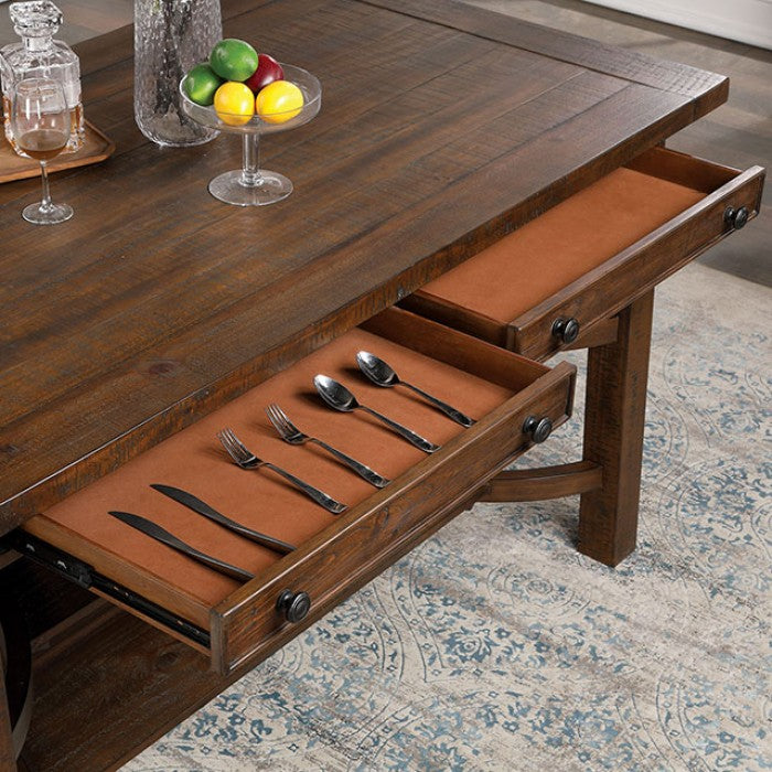 Furniture of America - Fredonia Counter Height Table in Rustic Oak - CM3902PT - GreatFurnitureDeal
