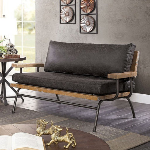 Furniture of America - Santiago Loveseat in Dark Gray - CM6077GY-LV - GreatFurnitureDeal