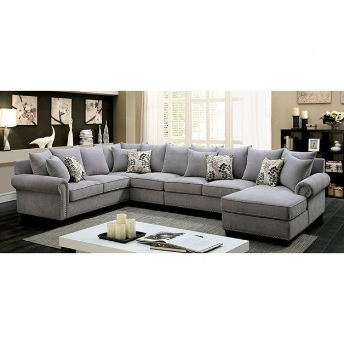 Furniture of America - Skyler Sectional in Gray - CM6156GY