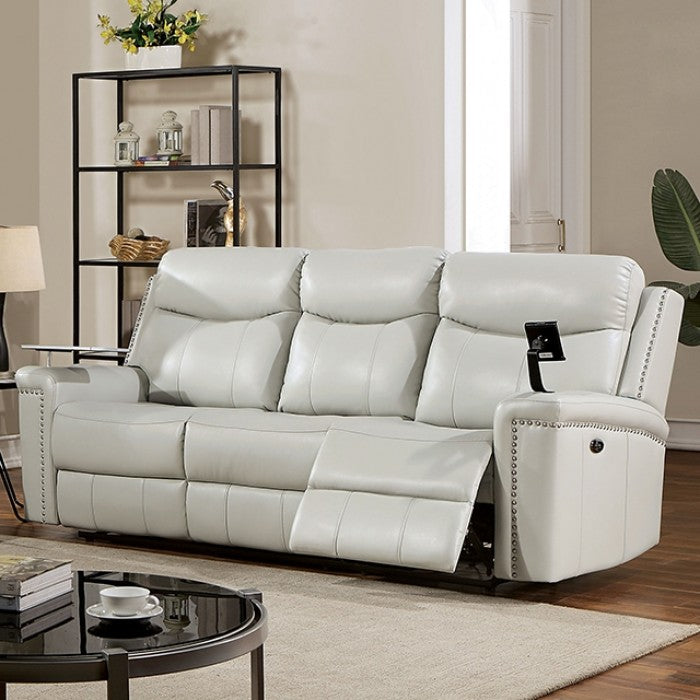 Furniture of America - Florine 3 Piece Living Room Set in Light Gray - CM6252LG-SF-PM-3SET