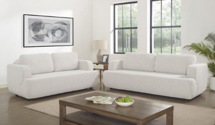 Furniture of America - Jorpeland 2 Piece Living Room Set in Beige - CM6459BG-SF-2SET