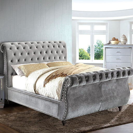 Furniture of America - Noella Queen Bed in Gray - CM7128GY-Q - GreatFurnitureDeal