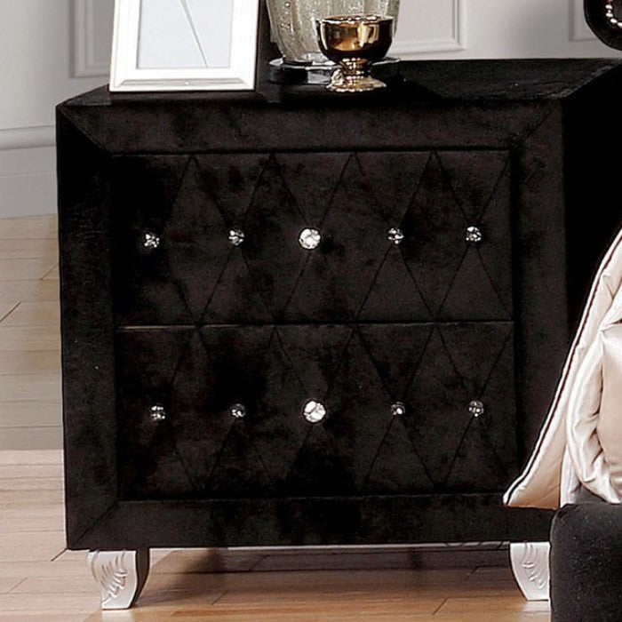 Furniture of America - Delilah 6 Piece Queen Bedroom Set in Black - CM7177BK-Q-6SET - GreatFurnitureDeal