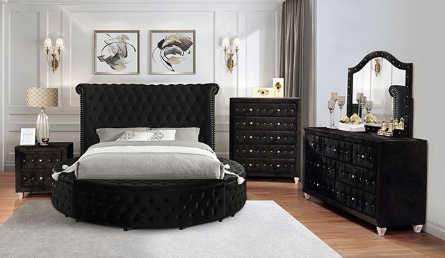 Furniture of America - Delilah Queen Bed in Black - CM7177BK-Q - GreatFurnitureDeal