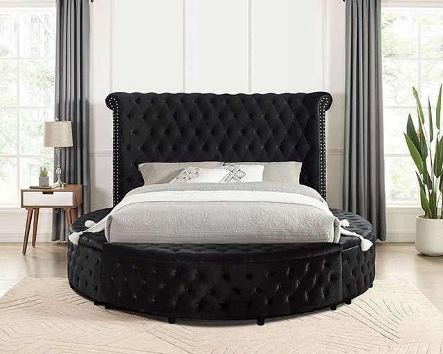 Furniture of America - Delilah 5 Piece Queen Bedroom Set in Black - CM7177BK-Q-5SET - GreatFurnitureDeal