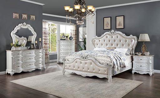 Furniture of America - Rosalind 3 Piece California King Bedroom Set in Pearl White - CM7243WH-CK-3SET - GreatFurnitureDeal