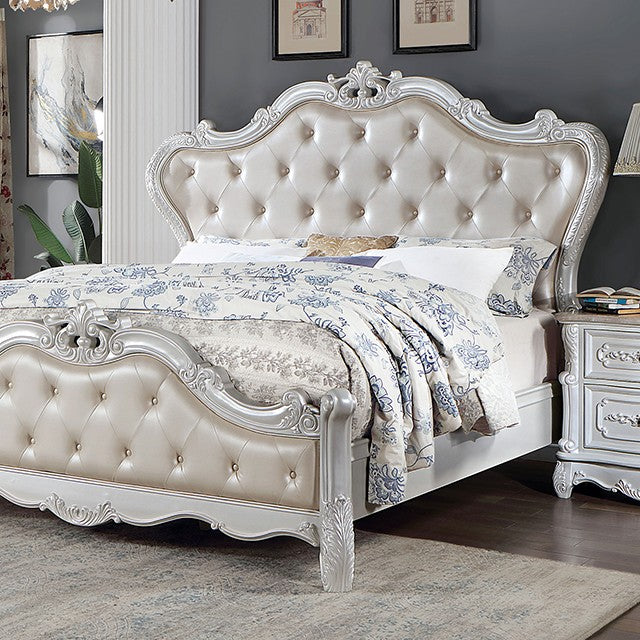 Furniture of America - Rosalind 3 Piece California King Bedroom Set in Pearl White - CM7243WH-CK-3SET