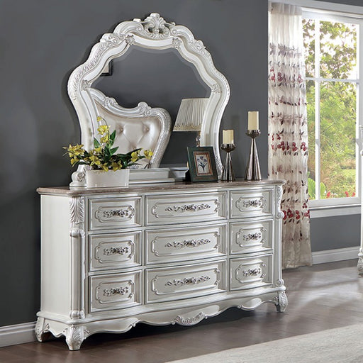 Furniture of America - Rosalind Dresser in Pearl White - CM7243WH-D - GreatFurnitureDeal