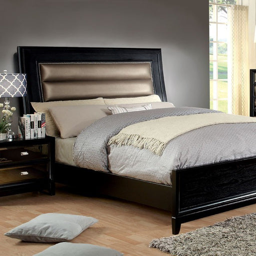 Furniture of America - Golva King Bed in Black/Taupe - CM7295-EK - GreatFurnitureDeal