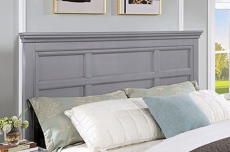 Furniture of America - Castlile 5 Piece King Bedroom Set in Gray - CM7413GY-EK-5SET - GreatFurnitureDeal