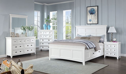 Furniture of America - Castile California King Bed in White - CM7413WH-CK - GreatFurnitureDeal