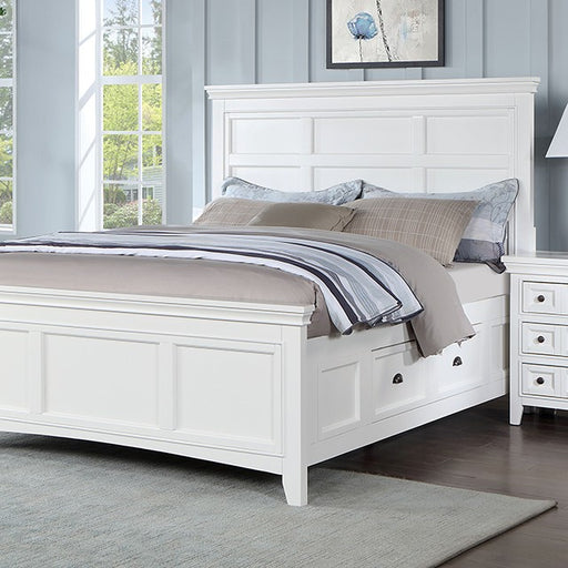 Furniture of America - Castile California King Bed in White - CM7413WH-CK - GreatFurnitureDeal