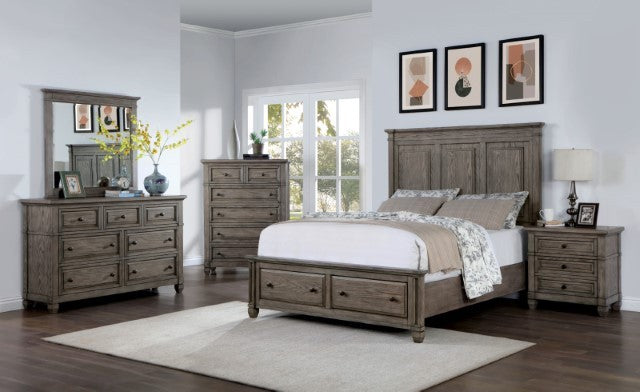 Furniture of America - Durango 6 Piece California King Bedroom Set in Warm Gray - CM7461GY-CK-6SET - GreatFurnitureDeal