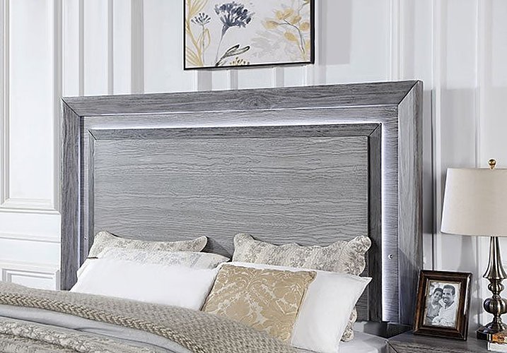 Furniture of America - Raiden 5 Piece California King Bedroom Set in Gray - CM7468GY-CK-BED-5SET - GreatFurnitureDeal