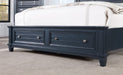 Furniture of America - Manzanillo 7 Piece Eastern King Bedroom Set in Slate Blue - CM7470BL-EK-7SET - GreatFurnitureDeal