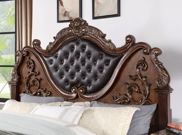 Furniture of America - Esparanza California King Bed in Brown Cherry - CM7478CH-CK