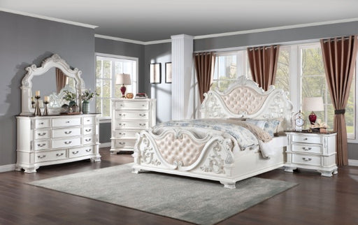 Furniture of America - Esparanza 3 Piece California King Bedroom Set in Pearl White - CM7478WH-CK-3SET - GreatFurnitureDeal