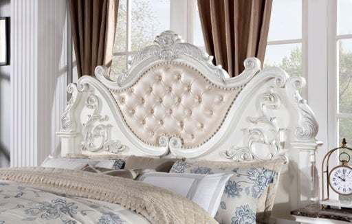 Furniture of America - Esparanza 6 Piece California King Bedroom Set in Pearl White - CM7478WH-CK-6SET - GreatFurnitureDeal