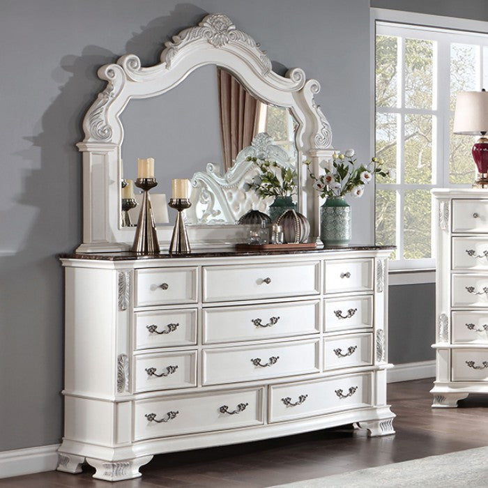 Furniture of America Esparanza Pearl White Dresser Furniture of America Esparanza Pearl White Dresser