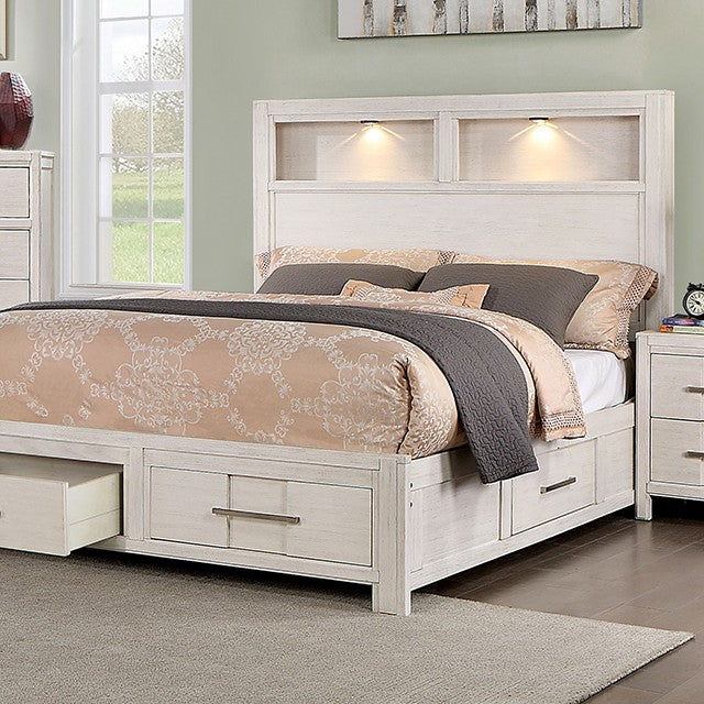 Furniture of America - Karla Queen Bed in White - CM7500WH-Q - GreatFurnitureDeal