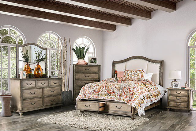 Furniture of America - Belgrade Queen Bed in Natural Tone - CM7614