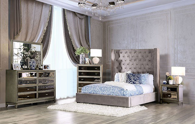 Furniture of America - Mirabelle 3 Piece Queen Bedroom Set in Gray - CM7679GY-3SET
